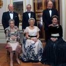 Front row, from the left: Princess Ragnhild, Mrs Lorentzen, Princess Astrid, Mrs Ferner and Her Majesty The Queen. Back row, from the left: Mr Erling Lorentzen, Mr Johan Martin Ferner and His Majesty The King. Published 10.02.2012 on the occasion of the Princess' 80th anniversary. Handoutbilde from the Royal Court. For editorial use only, not for sale. Photo: Sven Gj. Gjeruldsen / The Royal Court.  